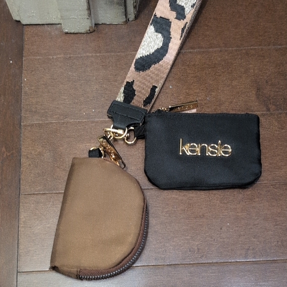 Kensie Black and Brown Pouch Set with Gold Accents - Picture 4 of 4